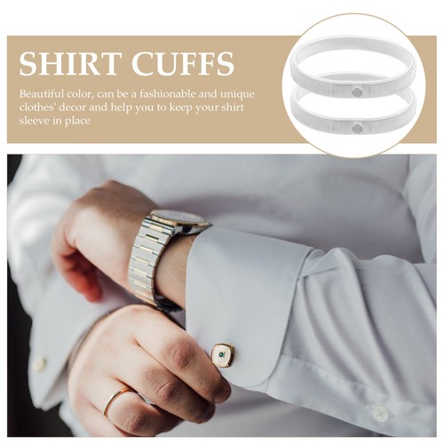 Brazalete de metal con mangas elásticas para camisa de 2 piezas - Imagen 8 de 12