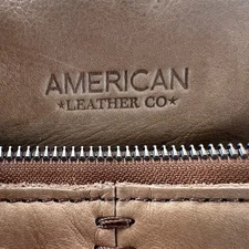 American Leather Co Cleveland Double Zip Leather Backpack Brandy Smooth Purse