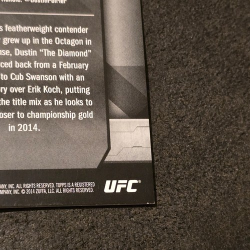 2014 Topps UFC Knockout Dustin Poirier #47 Authentic Autograph On Card - Picture 12 of 12
