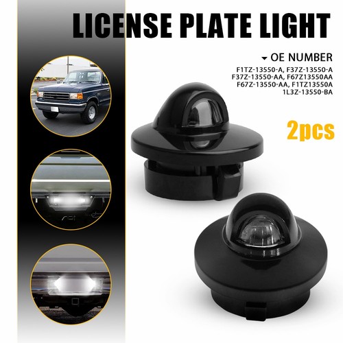 Clear Lens Plate License Lights LED For Bulb Ford F250 F450 F350 F550 Super Duty