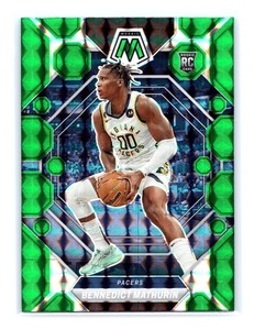 2022-23 Panini Mosaic Basketball #210 Bennedict Mathurin RC Green Mosaic Prizm