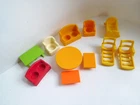 Vintage Fisher Price Little People Furniture Lot Of 11 couch table chairs