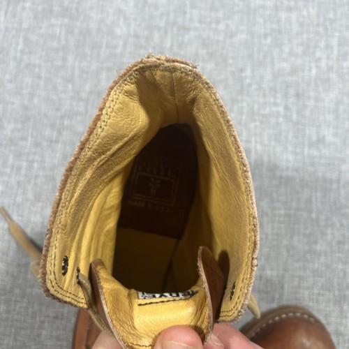 Frye Sabrina Bota con Cordones Sillín Coñac Combate Mujer Talla 10M Cuero Vibram - Imagen 13 de 18