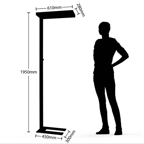 Arcchio LED Büro Stehlampe dimmbar, Bewegungsmelder, Tageslichtsensor, Bürolampe - Bild 6 von 8