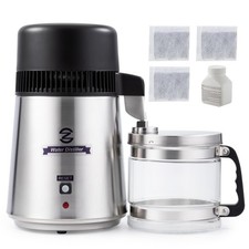 4L Brushed Stainless Steel Countertop Distiller Machine, Home Distilled Water...