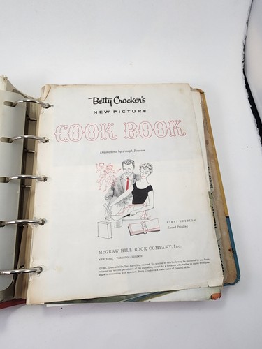 Vtg Betty Crocker’s New Picture Cook Book 3 Ring Binder 1961 First Ed. 2nd Print - Picture 9 of 16