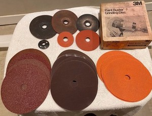 3M Paint Buster Sanding Disc 12 Asst 7”36+ 982C 7" 24, 120 And 60 Plus Backers
