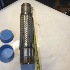 2" NPT 304 Stainless Steel Braided Hose 12” Long NNB NOS USA Free Shipping