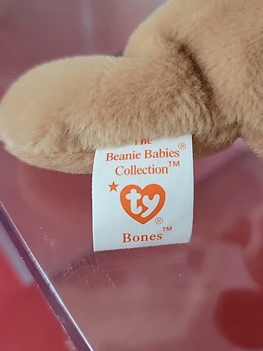 ⭐️ BONES ⭐️ 4/3 Gen PVC 1993 TY Beanie Baby Dog - MWMT'S - Foto 5 di 6