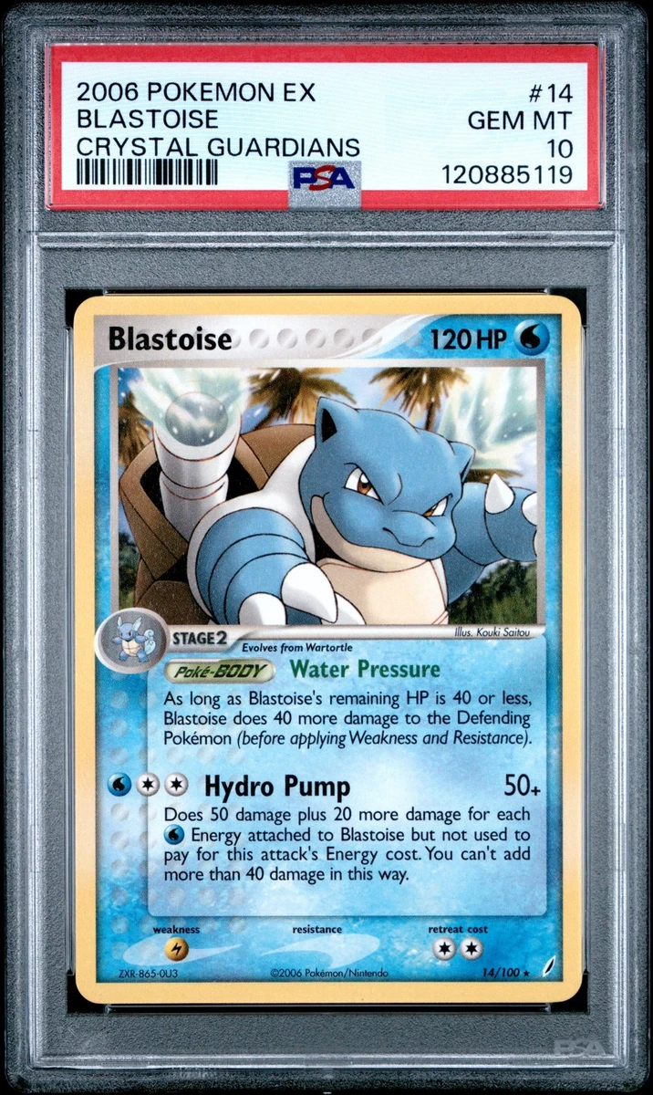 Blastoise Pokémon TCG EX Crystal Guardians Individual Collectible