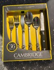 Cambridge Sand Script Frost 36 Pc Stainless Steel Flatware Serves 6