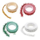 4 Pcs Thin Metallic Christmas Tinsel Garlands 3 m for Party Decoration