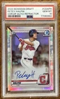 2020 BOWMAN CHROME DRAFT PETEY HALPIN 1ST CHROME REFRACTOR RC AUTO /499 PSA 10