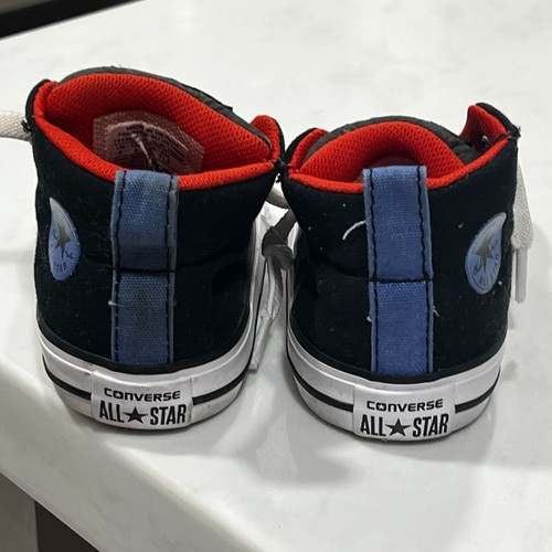 Converse All Star Size 4C Toddler Baby Shoes Black Red Blue HighTop EUC! - Picture 6 of 7