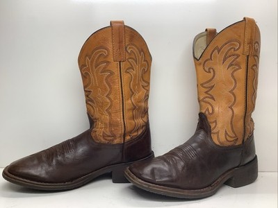 MENS DAN POST COWBOY SQ TOE BROWN  BOOTS SIZE 8 D