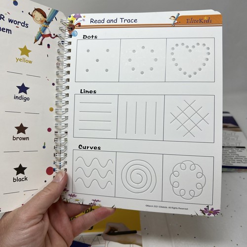 6 Teacher Designed Reusable Grooved Workbooks-Ages 3-8- Numbers Letters Shapes - Picture 7 of 23