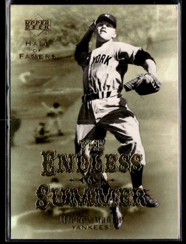 2001 Upper Deck Hall of Famers #ES1 Mickey Mantle Endless Summer Card 3101M