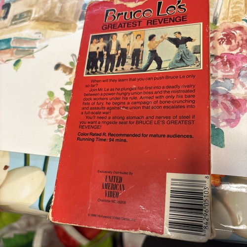 BRUCE LE'S GREATEST REVENGE VHS kung-fu martial arts Out Of Print Rare 1966 - Picture 2 of 2
