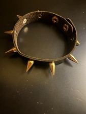 leather spike bracelet Punk Unique Leather Bracelet 9 Inch Length 1/2 Inch Spike