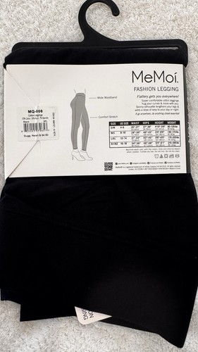 MEMOI WOMAN COTTON FASHION LEGGINGS BLACK SIZE M/L NWT - Picture 3 of 3
