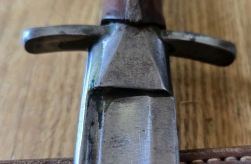 Knife Crafters WWII Fighting Knife Cutdown From Civil War Saber Sword In Sheath - Picture 11 of 21