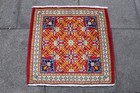 Vintage Hand Made Traditional Rug Oriental Wool Red Small Rug 72x76cm
