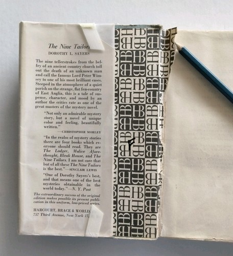 The Nine Taylors Dorothy Sayers 1962 Harcourt Brace Modern Classic DJ ExLib HBMC - Picture 6 of 23