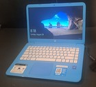 HP Stream 14-cb111wm — Aqua Blue Budget Laptop (As-Is/For Parts) No Power Plug.