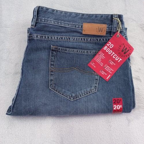 😇 Jeans West Size 20 Blue Jeans Bootcut New Rigid Cotton Zip Below Waist 41/31 - Picture 13 of 13