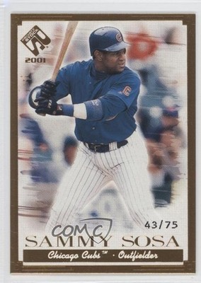 2001 Pacific Private Stock Gold Portraits 43/75 Sammy Sosa #24 0a1