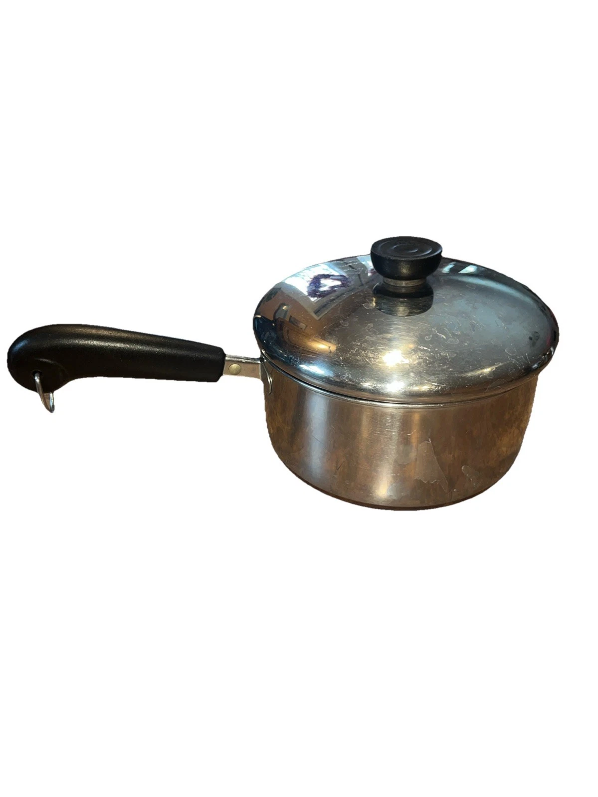 Revere Ware 2 Qt Copper Clad Stainless Steel Sauce Pan & Lid Clinton Ill USA