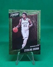 2017-18 Prestige Green Micro Etch Rookies Sterling Brown Milwaukee Bucks