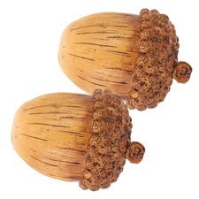 2PCS Thanksgiving Artificial Acorns: Lifelike Simulation Acorn Set - Faux