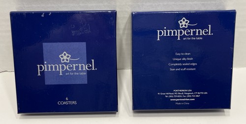 Pimpernel Cork Backed Coasters Fruits With Border Of Green Leaves 6 In Box - Picture 5 of 7