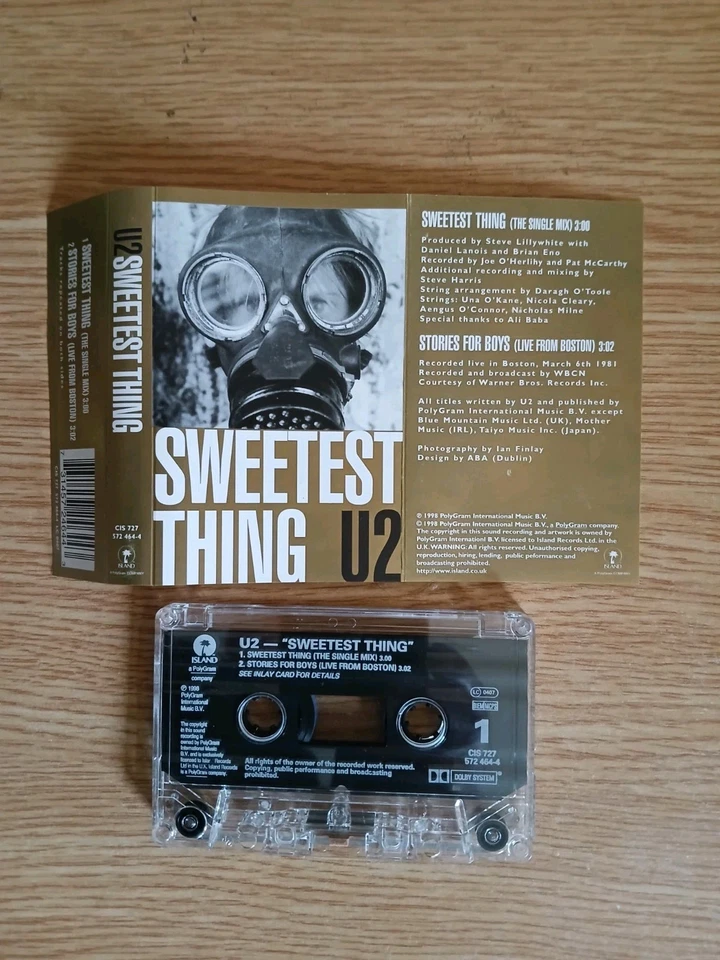 U2-Sweetest Thing (1998) *Cassette Single* Fully Play tested,Audio VG - Image 2 of 4