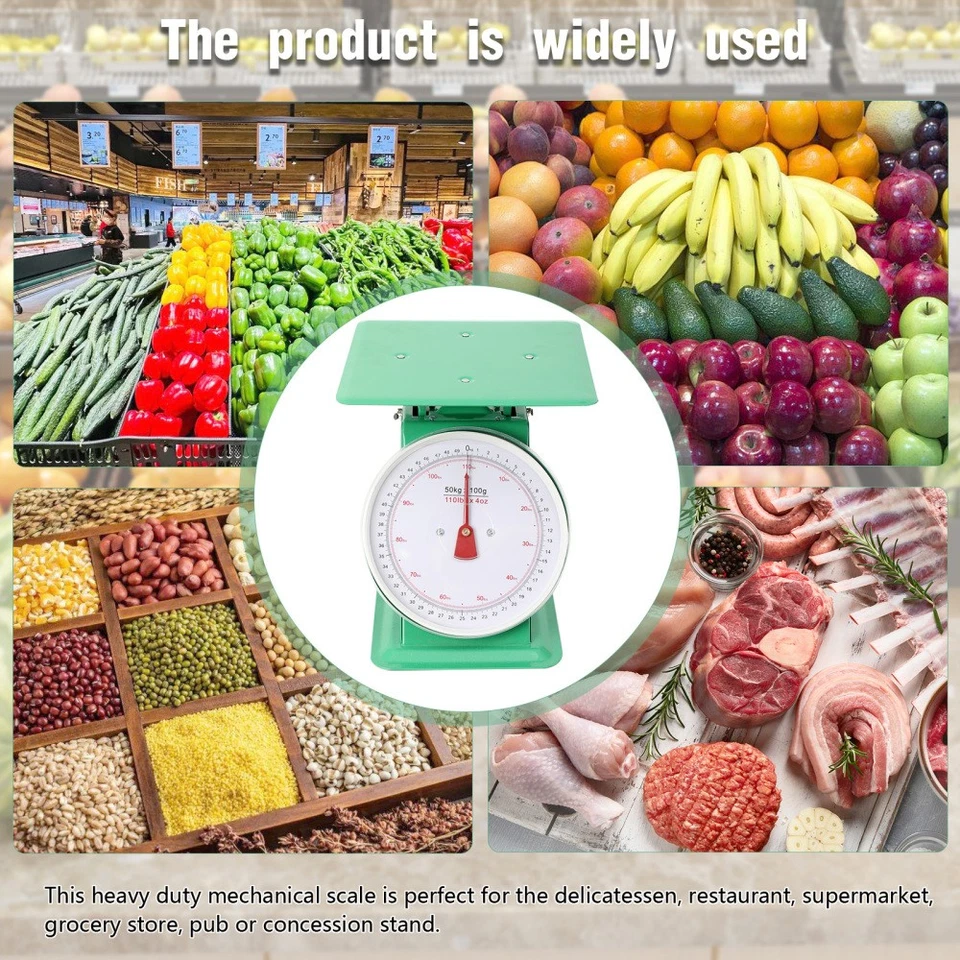 Báscula mecánica con esfera 110 lb / 50 kg para pesaje de cocina báscula de alimentos de alta resistencia Foto 4 de 4