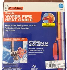 Frost King HC30 Electric Water Pipe Heat Cable 27-31 Ft With Indicator Light
