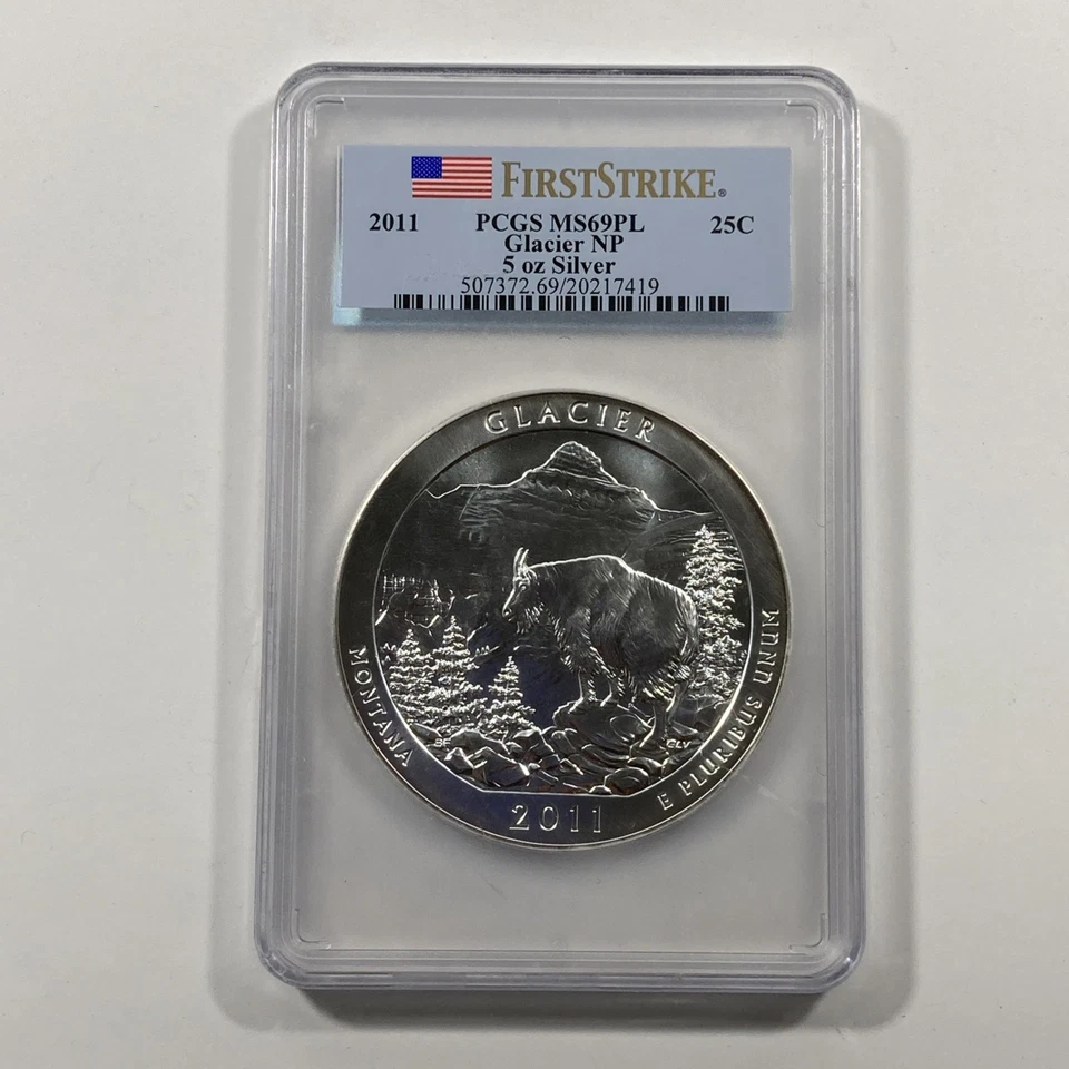 2011 National Parks 5 ounce Silver. PCGS MS 69 Proof Like. F/S - Image 3 of 4