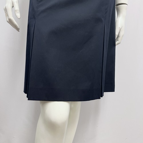 Falda elástica Prada Gonna popelina con cinturón azul marino nueva con etiquetas algodón elástico talla 38 - Imagen 6 de 8
