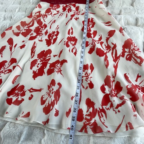 VTG Y2K 100% Silk Carmen Marc Valvo Halter Neck Beaded Floral Romantic Dress 8 - Picture 16 of 17