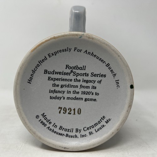 Vintage 1990 Budweiser Beer Stein Football Sports Series Anheuser Busch Limited - Picture 22 of 24