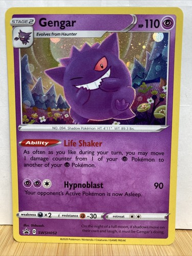Pokemon Promo Gengar Foil Rare Swsh052
