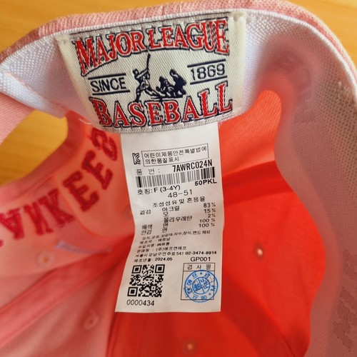 Gorra rosa de béisbol Monobear Wire New York Yankees MLB Major League 3-4 años - Imagen 8 de 10