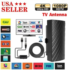 6000 Miles Digital TV Antenna Indoor HDTV Amplified Signal Booster 4K HD 1080P