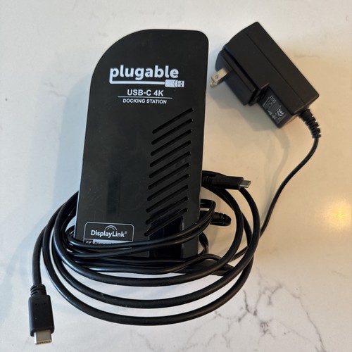 PLUGABLE USB-C 4K TRIPLE DISPLAY Docking Station UD-ULTC4K -with POWER Adapter
