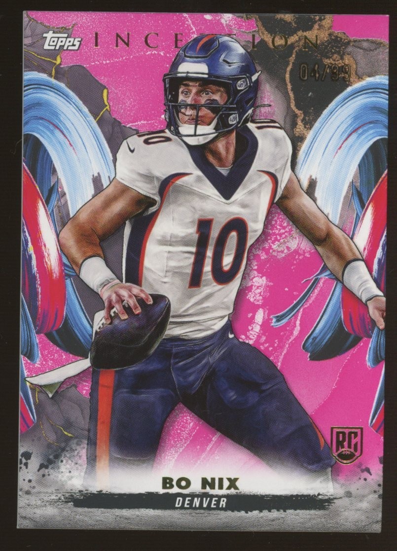 2024 Topps Inception Pink #161 Bo Nix Broncos RC Rookie 4/99