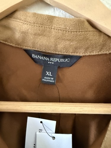 Camicia donna Banana Republic oversize vegan scamosciata taglia XL sovracamicia NUOVA - Foto 4 di 10