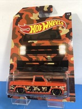 2017 Hot Wheels '83 Chevy Silverado Camo Orange Camouflage Truck SQUAREBODY