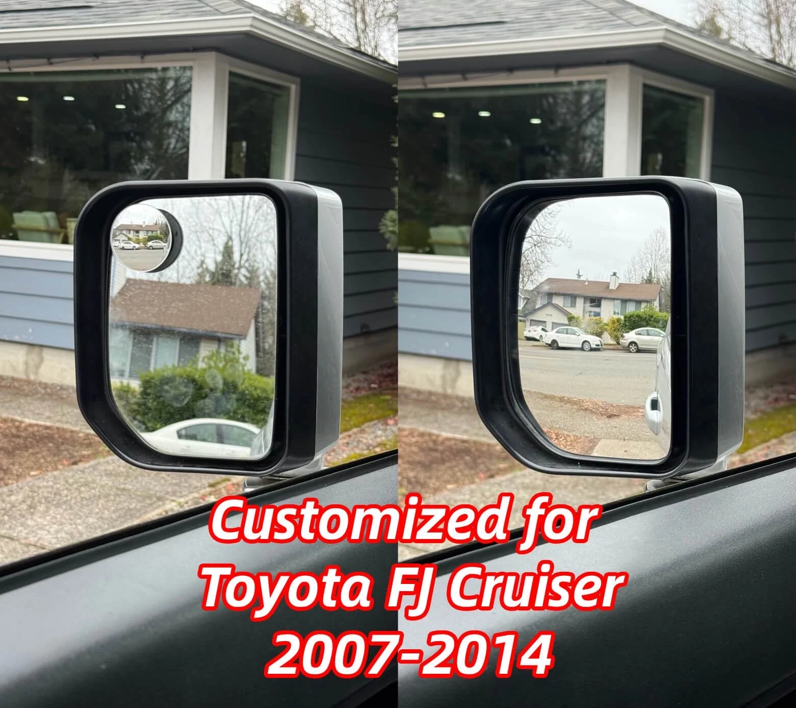 Toyota FJ Cruiser 2007–2014 Customized Ultra Wide-Angle Side Mirrors