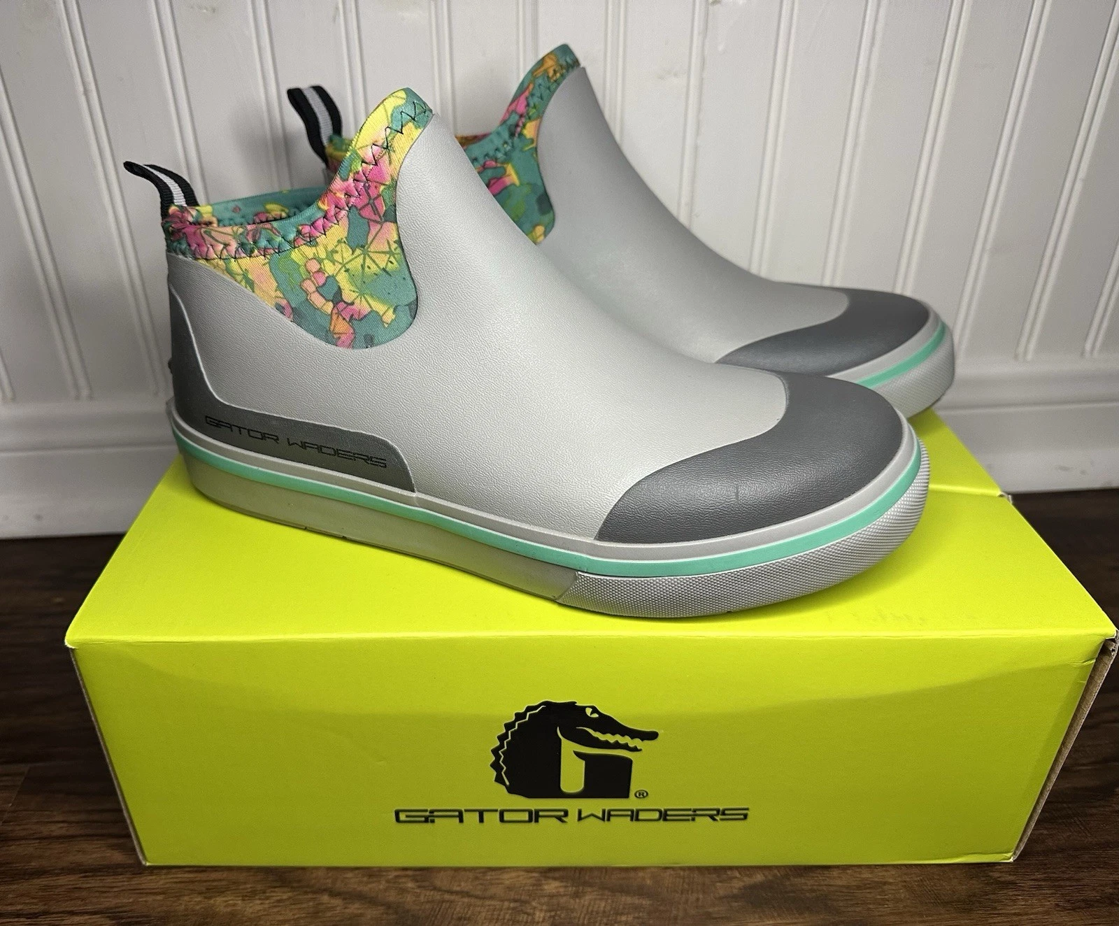 Gator Waders Camp Boot Women’s Size 9 Gray Waterproof Ankle Rain Mud Boots NIB